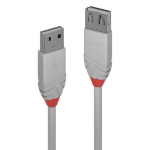 Lindy Anthra Line - Prolunga USB - USB (M) a USB (F) - USB 2.0 - 20 cm - di forma rotonda - grigio